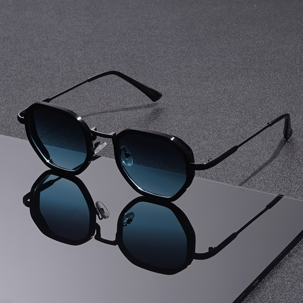 Sunglasses for Men - Polygonal for Women Geometric Frame Trendy Tinted Lenses Lightweight - product detail view 8