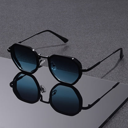 Sunglasses for Men - Polygonal for Women Geometric Frame Trendy Tinted Lenses Lightweight - product detail view 8