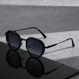 Black frame with gradient gray lenses