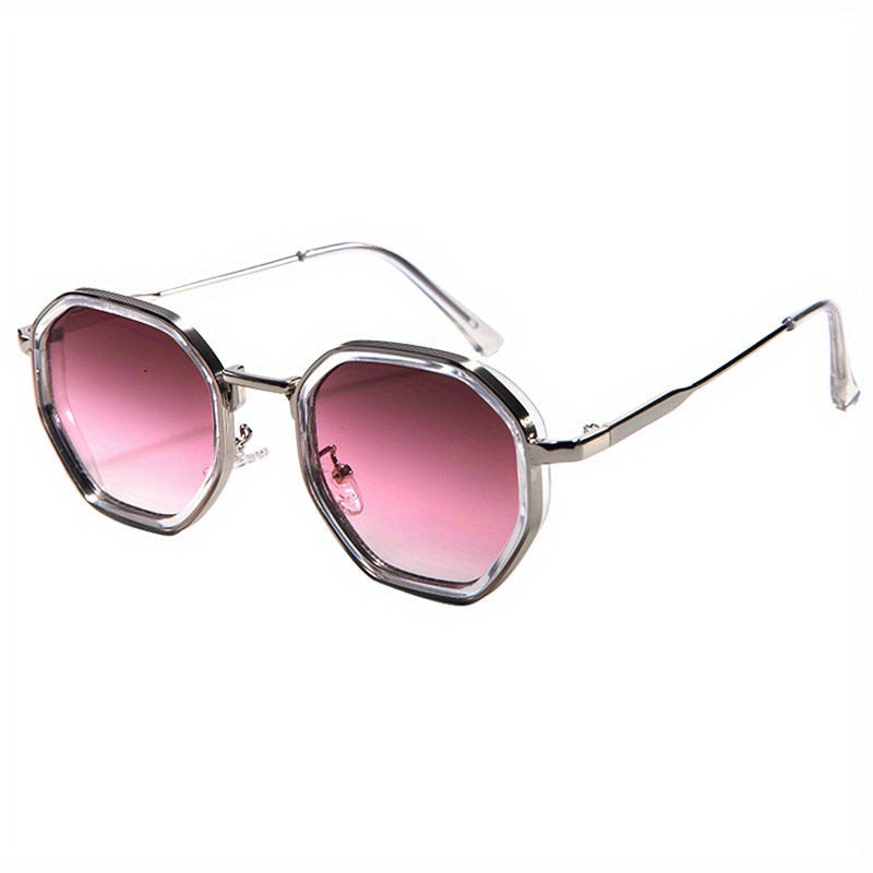 Sunglasses for Men - Polygonal for Women Geometric Frame Trendy Tinted Lenses Lightweight - product detail view 10