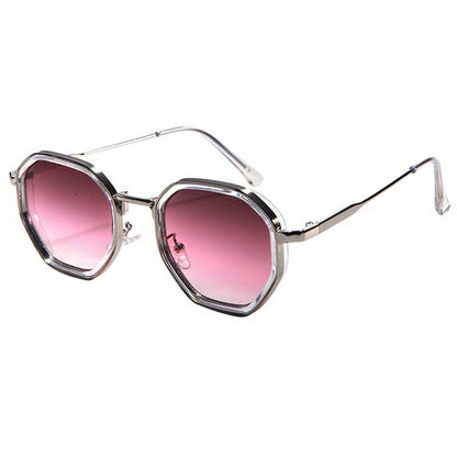 Sunglasses for Men - Polygonal for Women Geometric Frame Trendy Tinted Lenses Lightweight - product detail view 10