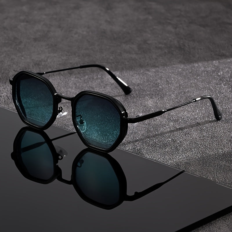 Sunglasses for Men - Polygonal for Women Geometric Frame Trendy Tinted Lenses Lightweight - product detail view 11