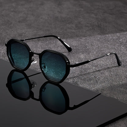 Sunglasses for Men - Polygonal for Women Geometric Frame Trendy Tinted Lenses Lightweight - product detail view 11