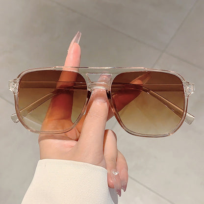 Sunglasses for Women - Rectangular for 3 Pack Leopard Print Dual Bridge Reflective Mirror Lens - product detail view 10