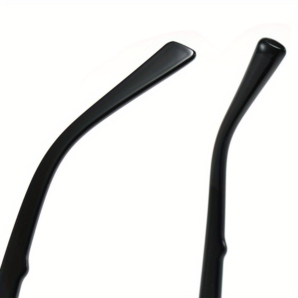 Sunglasses for Men - Retro Square UV400 Oversized Frame - Tortoiseshell Arms Unisex Fashion - product detail view 18