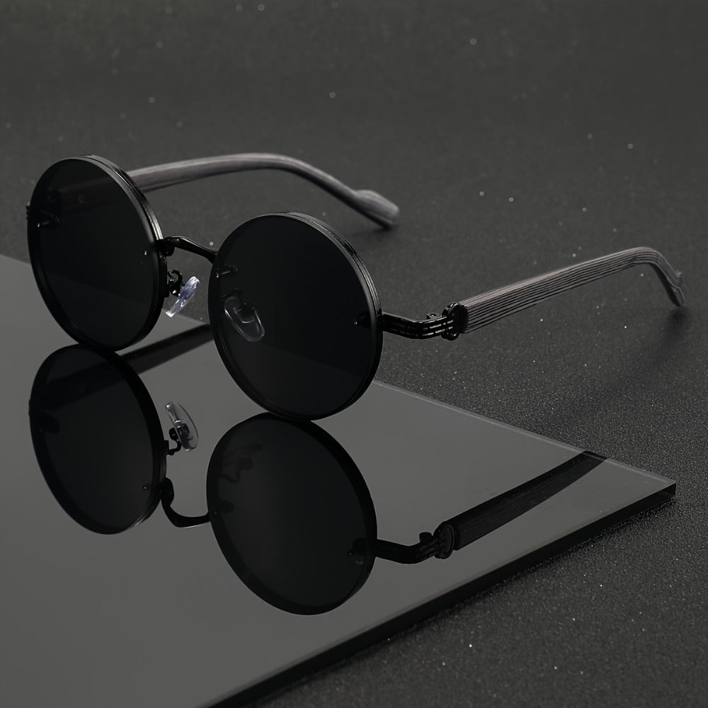 Sunglasses for Men - Retro Woodgrain UV400 for Women & Vintage Lightweight Unisex Frame - main product view