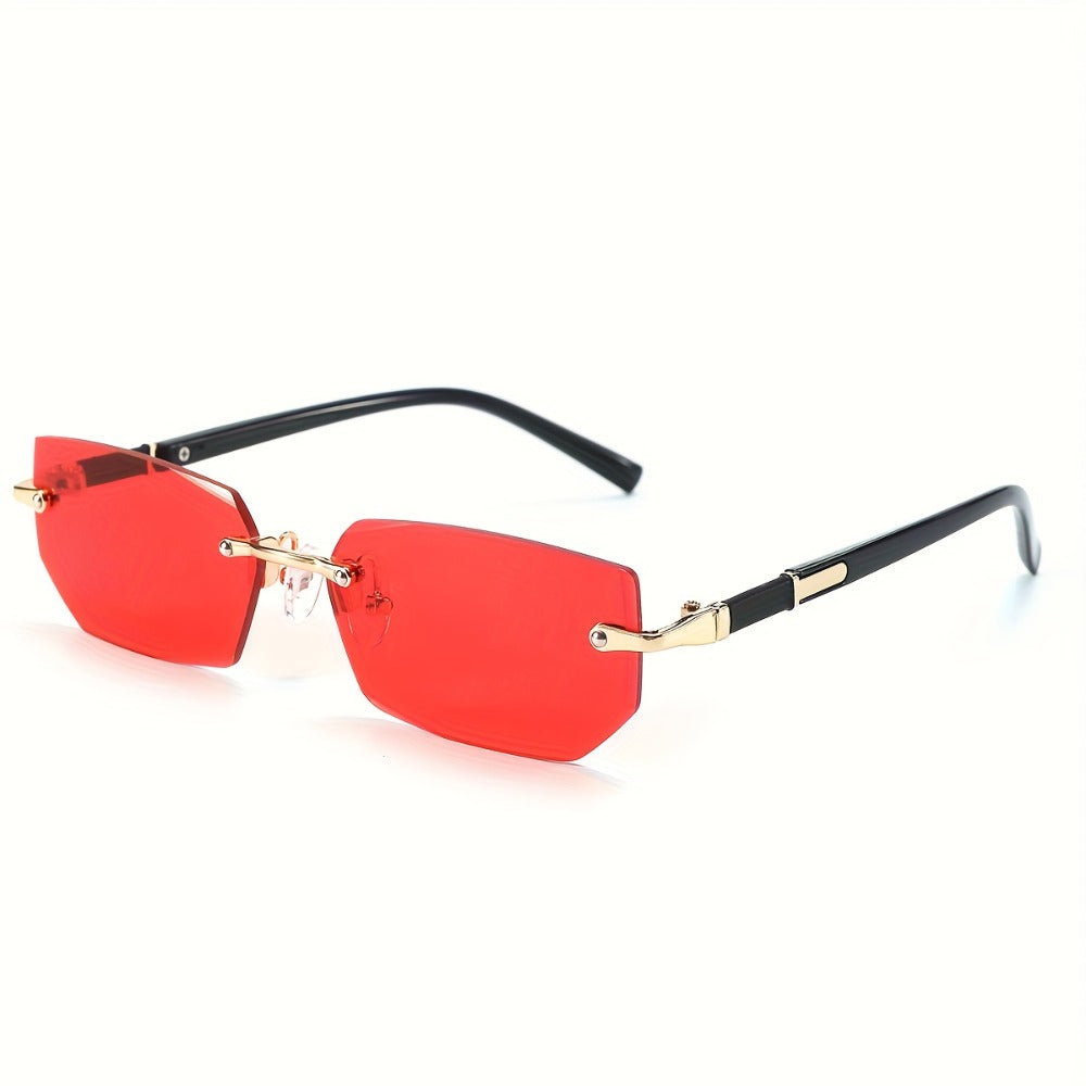 Sunglasses for Men - Rimless 5 Pack Women Frameless Gradient Tinted Lens Lightweight No-Frame - product detail view 3