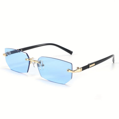 Sunglasses for Men - Rimless 5 Pack Women Frameless Gradient Tinted Lens Lightweight No-Frame - product detail view 5