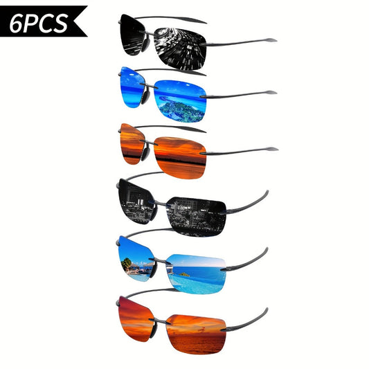 Sunglasses for Men - 's Polarized Bulk Pack 3 or 6 Pairs UV400 Anti-Glare HD Lenses - main product view