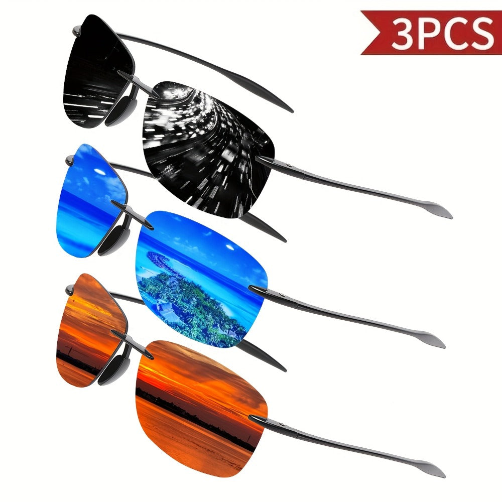Sunglasses for Men - 's Polarized Bulk Pack 3 or 6 Pairs UV400 Anti-Glare HD Lenses - product detail view 6