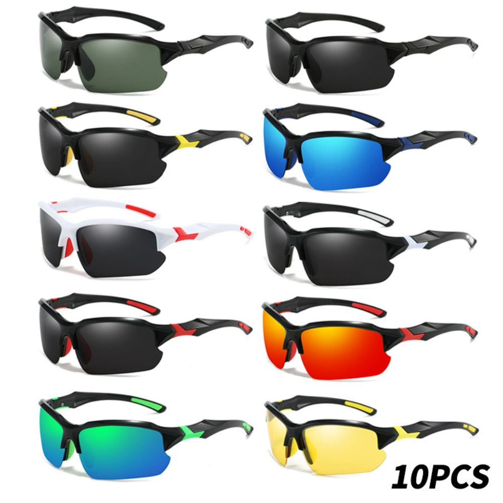 Sunglasses for Men - Sport Polarized Half Frame Lightweight UV Protection for Women Skiing - product detail view 5