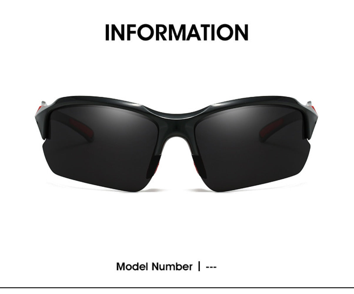 Sunglasses for Men - Sport Polarized Half Frame Lightweight UV Protection for Women Skiing - product detail view 14