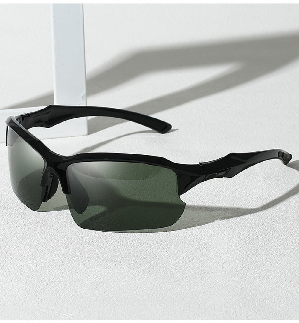 Sunglasses for Men - Sport Polarized Half Frame Lightweight UV Protection for Women Skiing - product detail view 17
