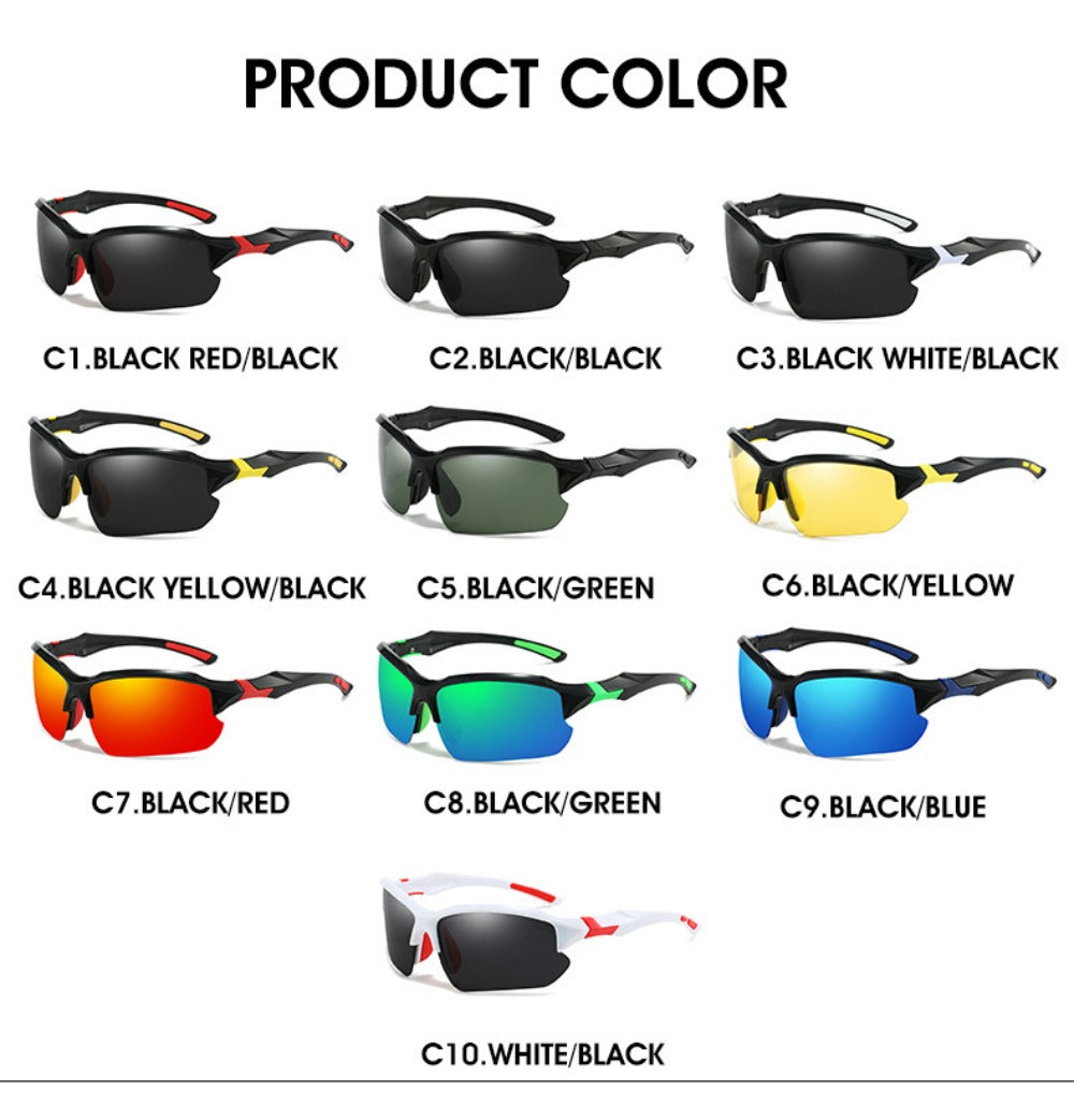 Sunglasses for Men - Sport Polarized Half Frame Lightweight UV Protection for Women Skiing - product detail view 18