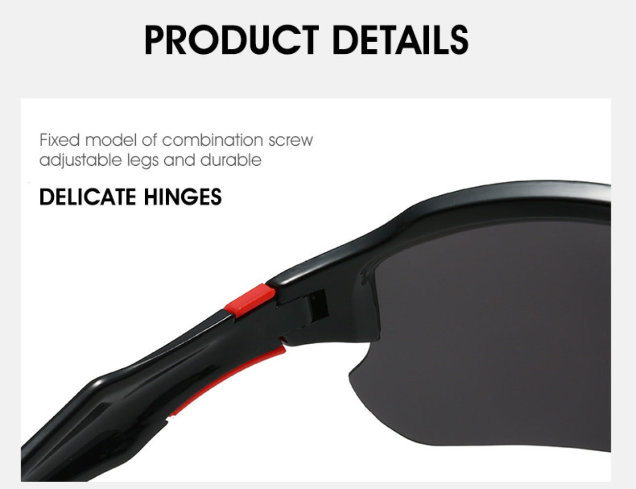 Sunglasses for Men - Sport Polarized Half Frame Lightweight UV Protection for Women Skiing - product detail view 19