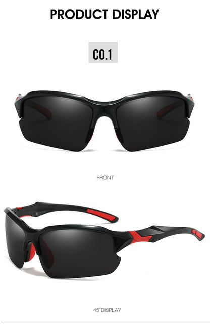 Sunglasses for Men - Sport Polarized Half Frame Lightweight UV Protection for Women Skiing - product detail view 21