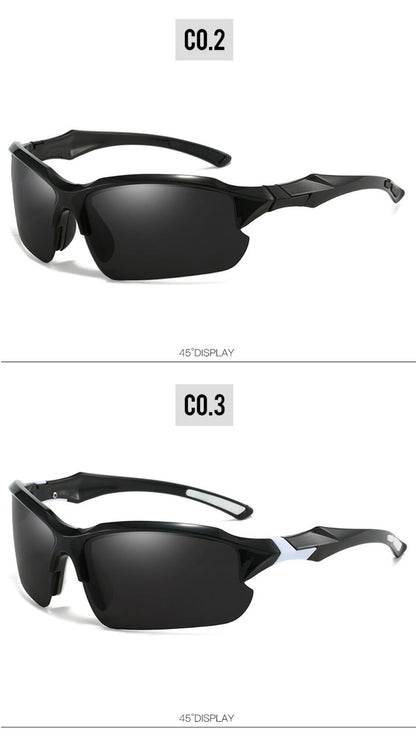 Sunglasses for Men - Sport Polarized Half Frame Lightweight UV Protection for Women Skiing - product detail view 22