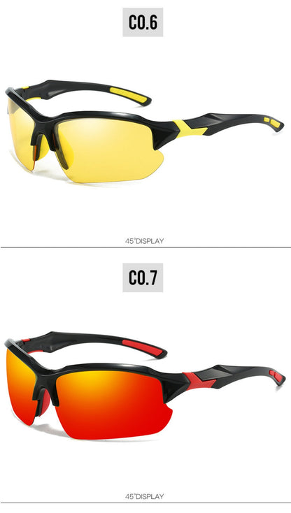 Sunglasses for Men - Sport Polarized Half Frame Lightweight UV Protection for Women Skiing - product detail view 24