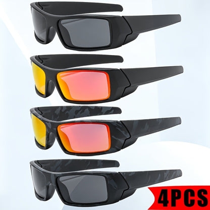 Sunglasses for Men - Sports 4 Pack HD Polarized Cross Frame Camo & Solid Color Combos - product detail view 12