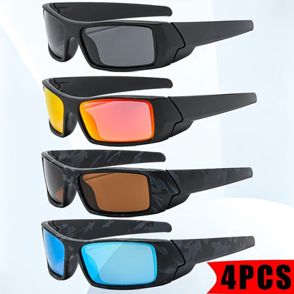 Sunglasses for Men - Sports 4 Pack HD Polarized Cross Frame Camo & Solid Color Combos - product detail view 13