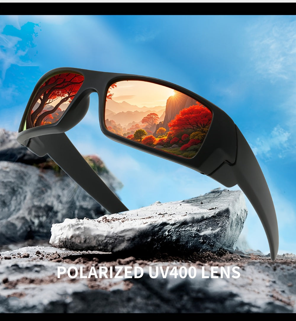 Sunglasses for Men - Sports 4 Pack HD Polarized Cross Frame Camo & Solid Color Combos - product detail view 14