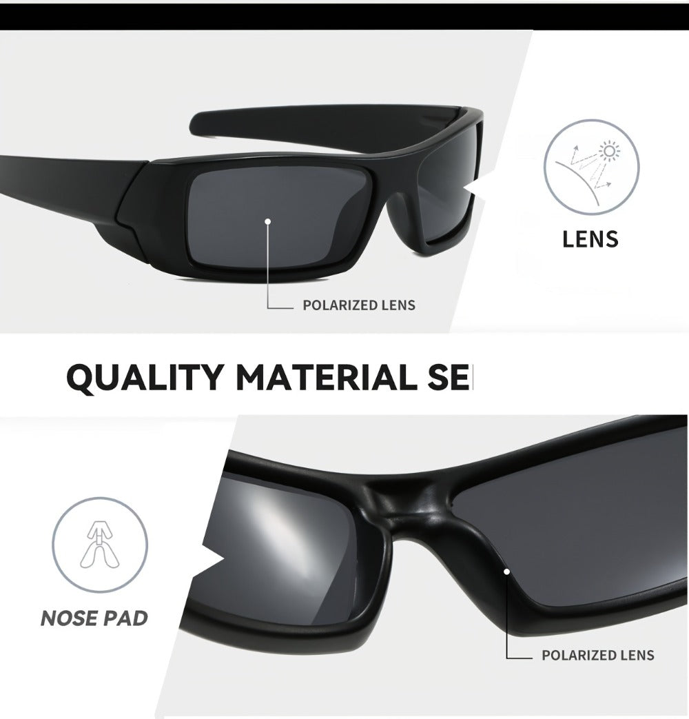 Sunglasses for Men - Sports 4 Pack HD Polarized Cross Frame Camo & Solid Color Combos - product detail view 16