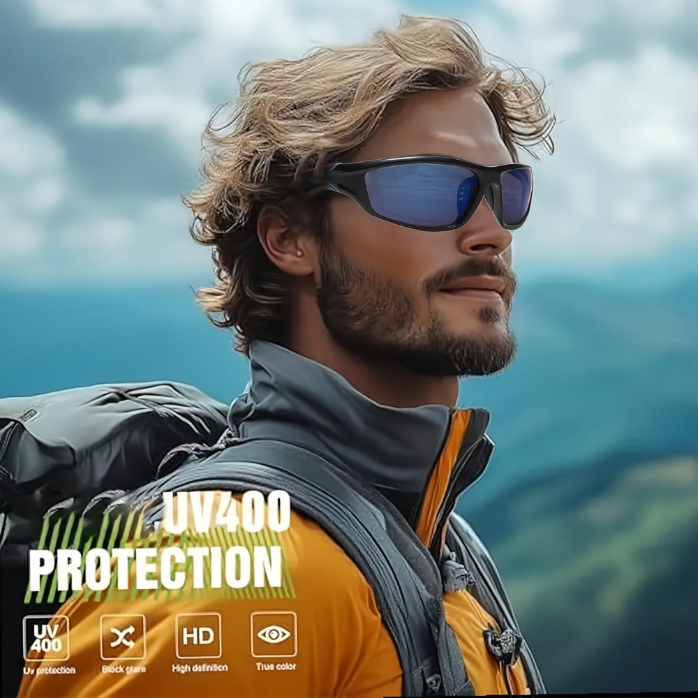 Sunglasses for Men - Sports 4 Pack UV400 Full Frame - Ultra-Light PC Lens Bulk Set Women - product detail view 3