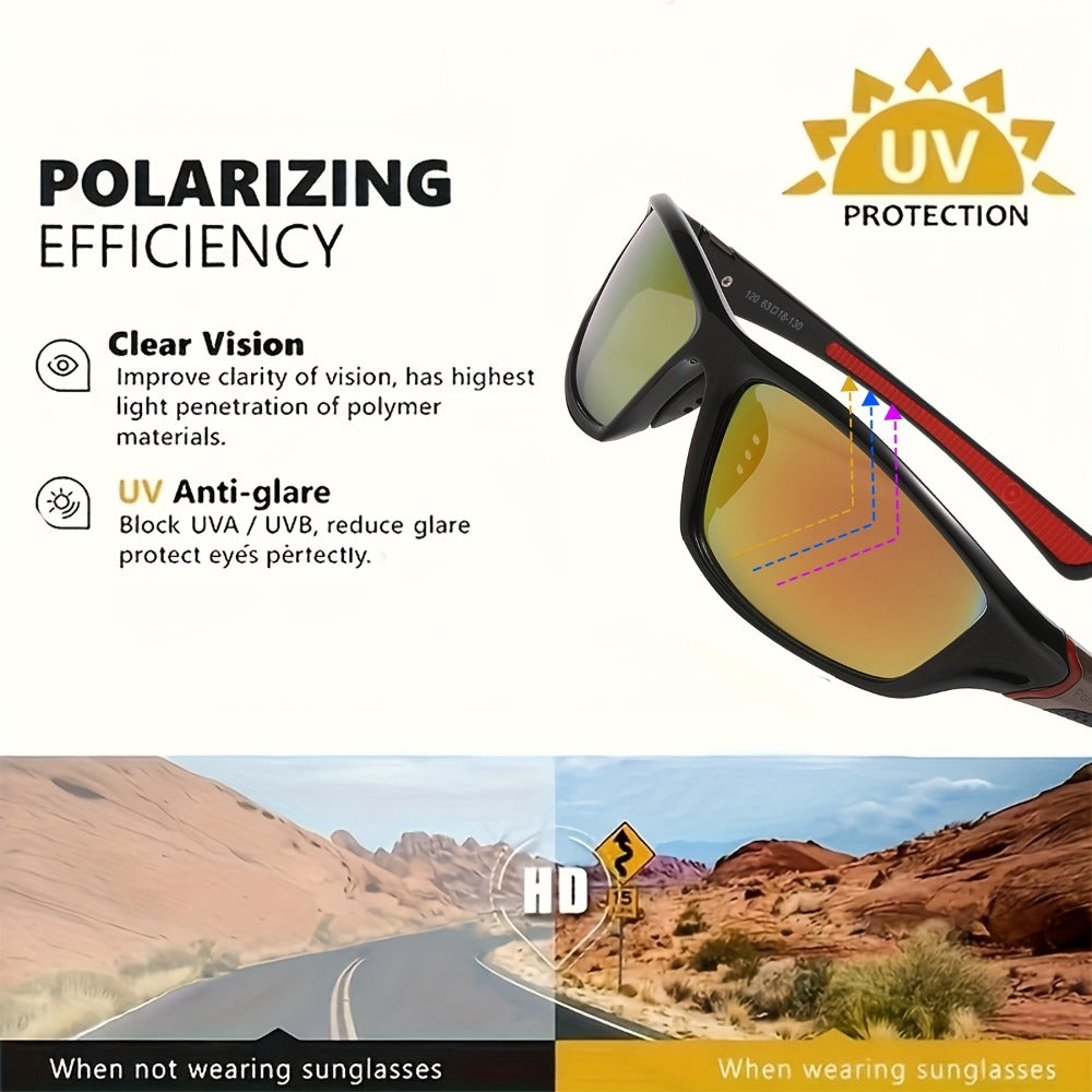 Sunglasses for Men - Sports 4 Pack UV400 Full Frame - Ultra-Light PC Lens Bulk Set Women - product detail view 8