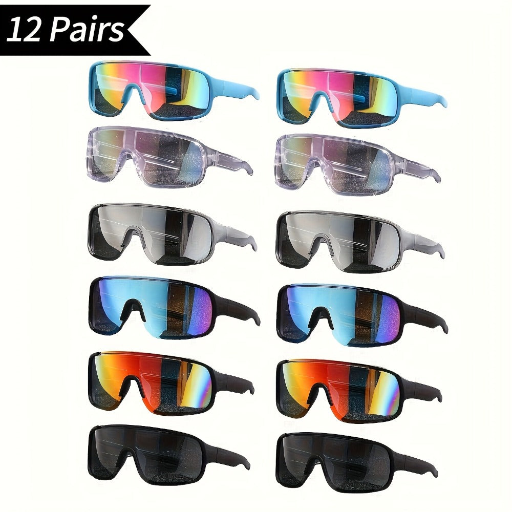 Sunglasses for Men - Sports Bulk Set 6 or 12 Pairs - UV Protection Anti-Glare HD Lens - product detail view 3