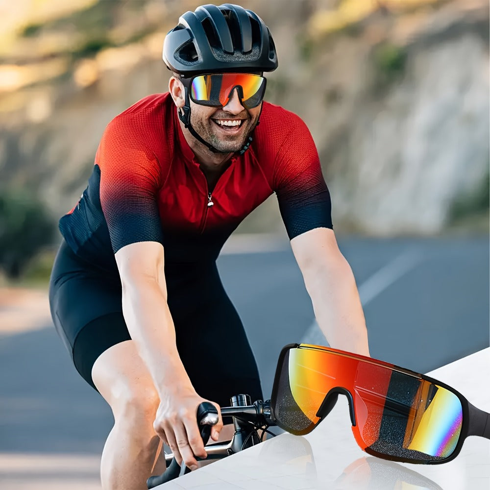 Sunglasses for Men - Sports Bulk Set 6 or 12 Pairs - UV Protection Anti-Glare HD Lens - product detail view 4