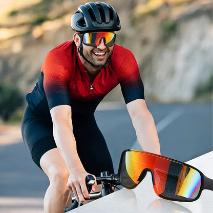 Sunglasses for Men - Sports Bulk Set 6 or 12 Pairs - UV Protection Anti-Glare HD Lens - product detail view 4