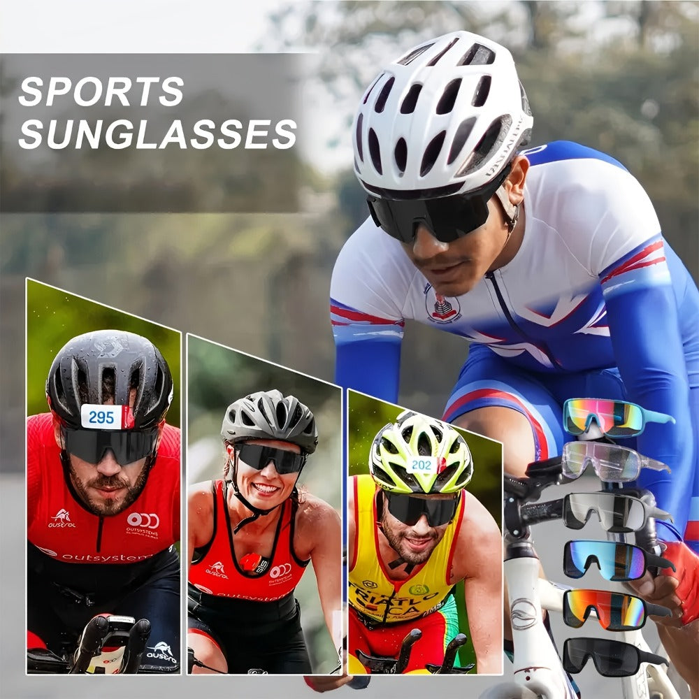 Sunglasses for Men - Sports Bulk Set 6 or 12 Pairs - UV Protection Anti-Glare HD Lens - product detail view 5