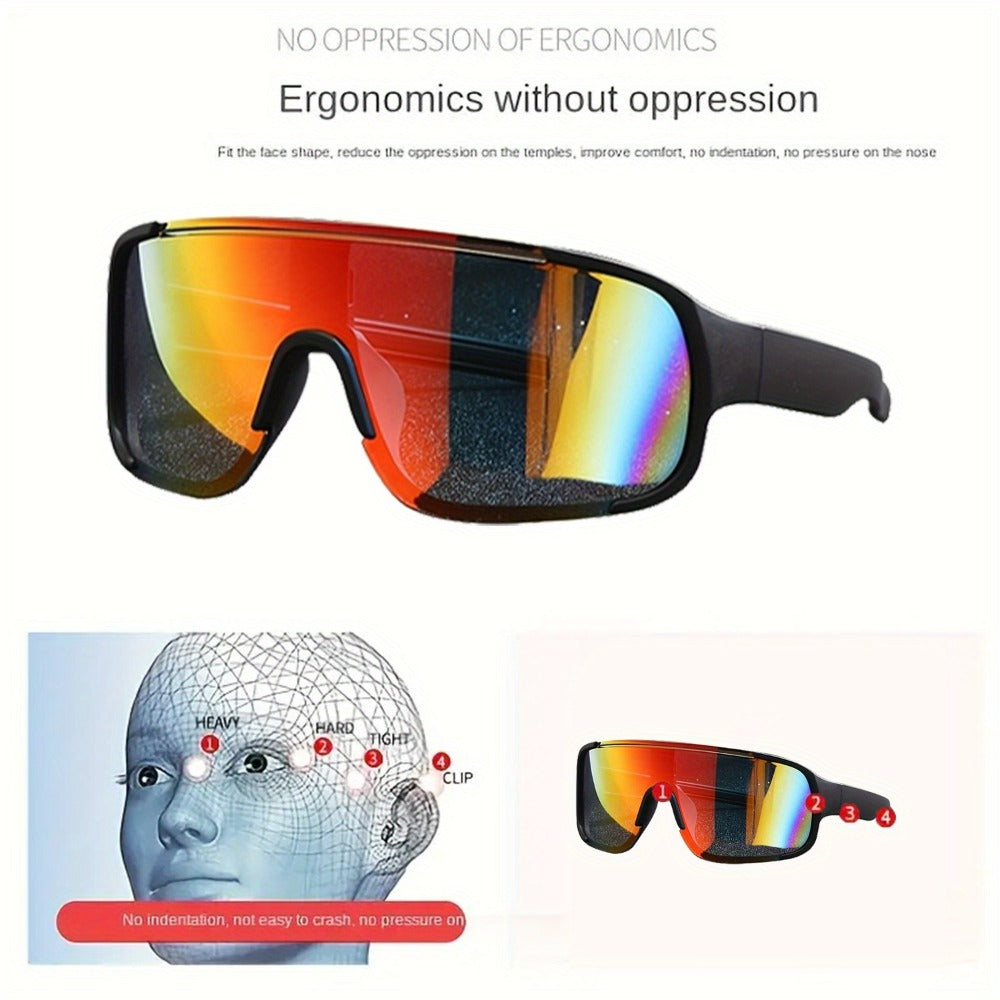 Sunglasses for Men - Sports Bulk Set 6 or 12 Pairs - UV Protection Anti-Glare HD Lens - product detail view 6