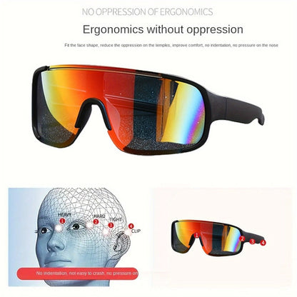 Sunglasses for Men - Sports Bulk Set 6 or 12 Pairs - UV Protection Anti-Glare HD Lens - product detail view 6