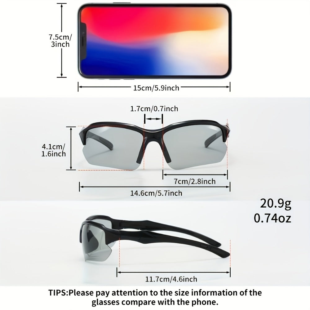 Sunglasses for Men - Sports Bulk Set 8 or 12 Pairs UV Protection True Color Coating Fashion - product detail view 5