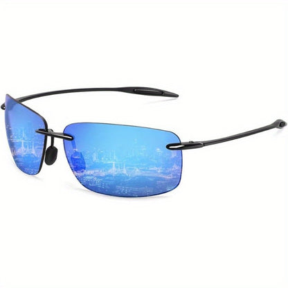 Sunglasses for Men - Sports Polarized TR90 Rimless - UV400 Lightweight Frameless Women Running - product detail view 5