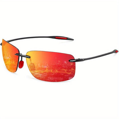 Sunglasses for Men - Sports Polarized TR90 Rimless - UV400 Lightweight Frameless Women Running - product detail view 20