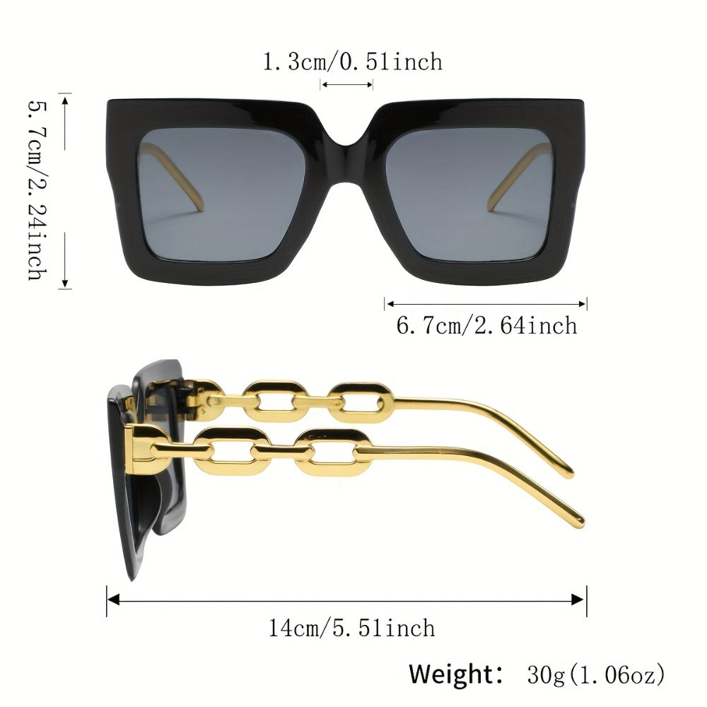 Sunglasses for Women - Square 14-Pack Tinted Lens Fashion Glasses Set, Chic Minimalist Plastic - product detail view 4