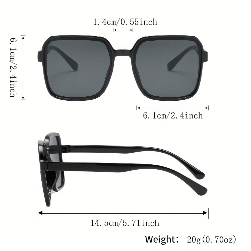 Sunglasses for Women - Square 14-Pack Tinted Lens Fashion Glasses Set, Chic Minimalist Plastic - product detail view 5