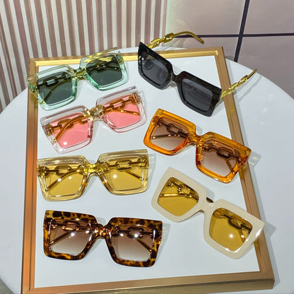 Sunglasses for Women - Square 14-Pack Tinted Lens Fashion Glasses Set, Chic Minimalist Plastic - product detail view 6