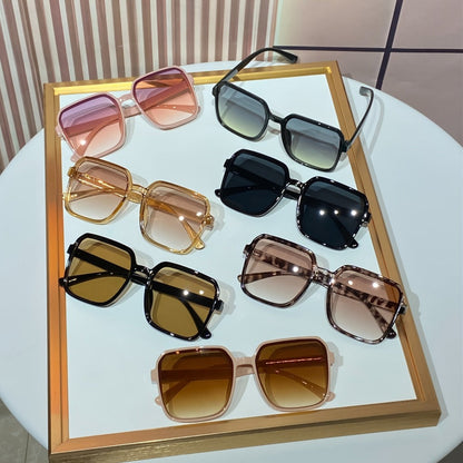 Sunglasses for Women - Square 14-Pack Tinted Lens Fashion Glasses Set, Chic Minimalist Plastic - product detail view 8