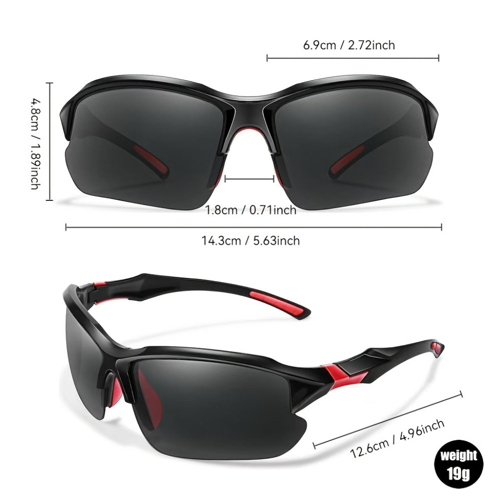 Sunglasses for Men - Square Frame Glasses 7 Pairs Set Trendy Fashion Eyewear Bulk Value Pack - product detail view 2