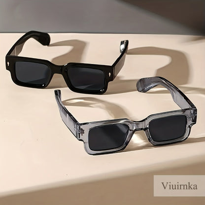 Sunglasses for Men - Square Glasses 2 Pack for & Women Chunky Bold Thick Frame Retro Y2K - product detail view 6