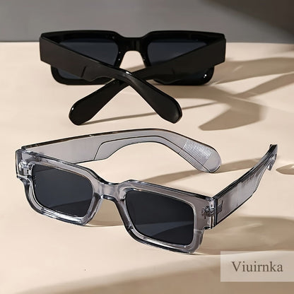 Sunglasses for Men - Square Glasses 2 Pack for & Women Chunky Bold Thick Frame Retro Y2K - product detail view 7