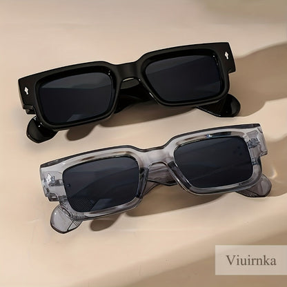 Sunglasses for Men - Square Glasses 2 Pack for & Women Chunky Bold Thick Frame Retro Y2K - product detail view 8