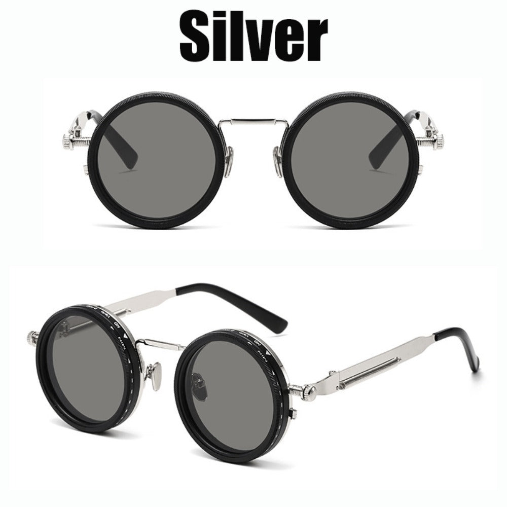 Sunglasses for Men - Steampunk Rotating Lens Glasses - Adjustable ND Mechanical Style Frame for - product detail view 5