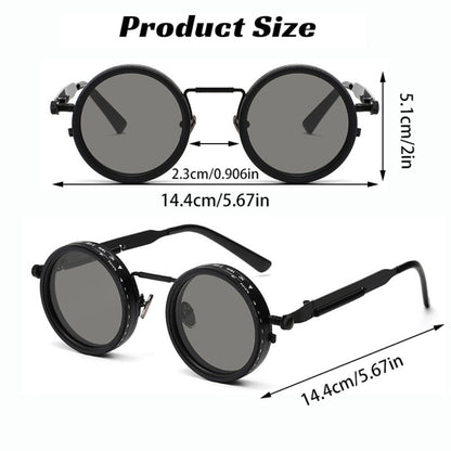 Sunglasses for Men - Steampunk Rotating Lens Glasses - Adjustable ND Mechanical Style Frame for - product detail view 6