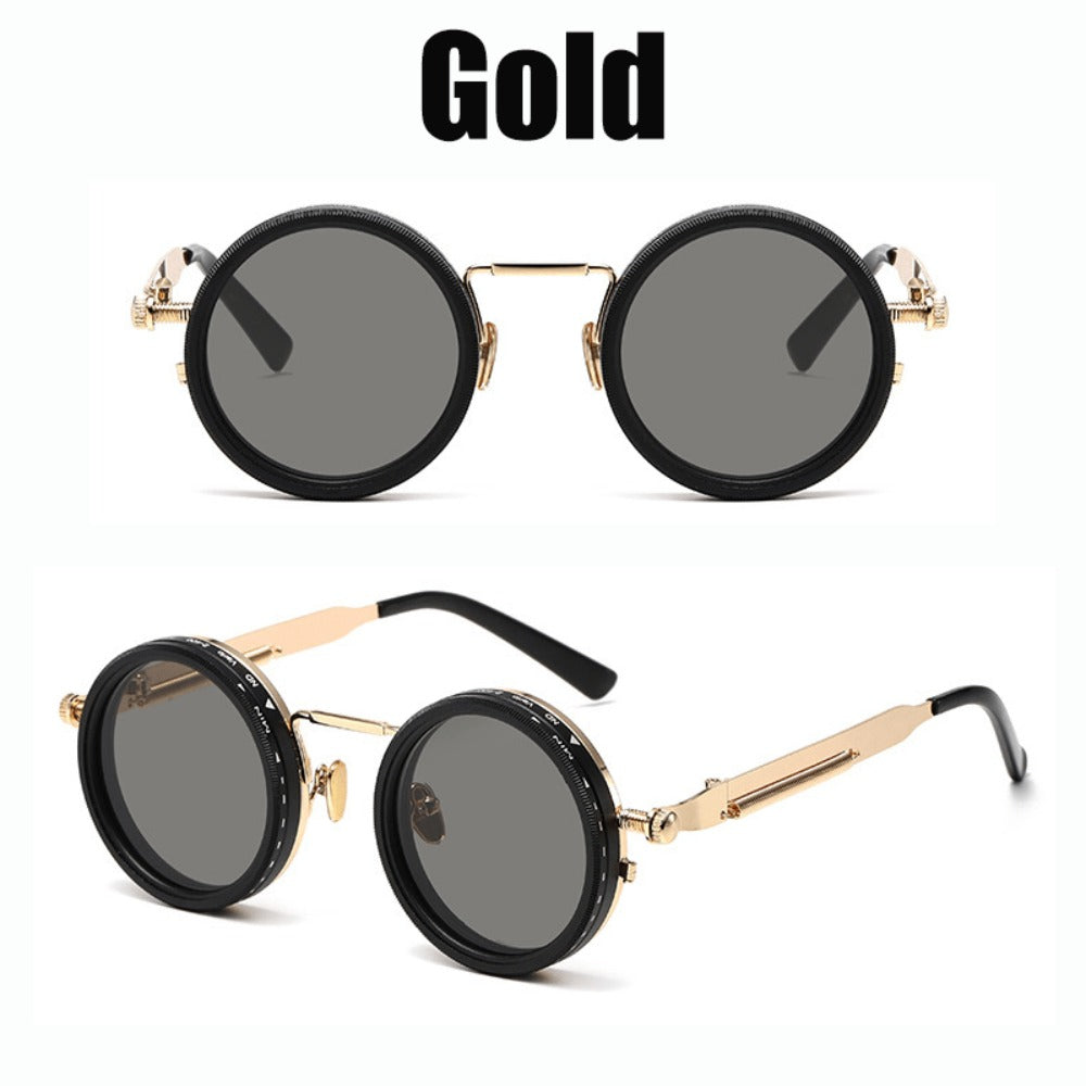 Sunglasses for Men - Steampunk Rotating Lens Glasses - Adjustable ND Mechanical Style Frame for - product detail view 7