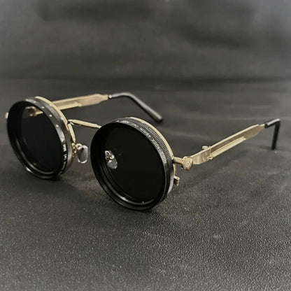 Sunglasses for Men - Steampunk Rotating Lens Glasses - Adjustable ND Mechanical Style Frame for - product detail view 13