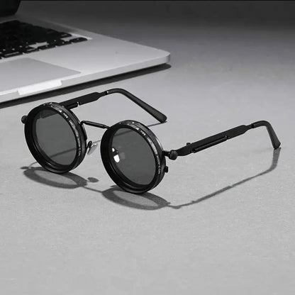 Sunglasses for Men - Steampunk Rotating Lens Glasses - Adjustable ND Mechanical Style Frame for - product detail view 14